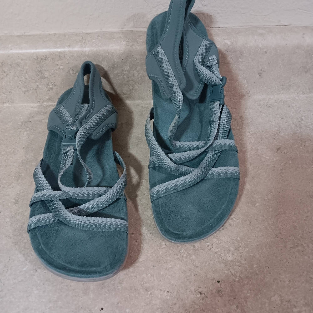 Merrell Sandals Women Size 10 Trooper District Muri Lattice Strappy Blue Gray